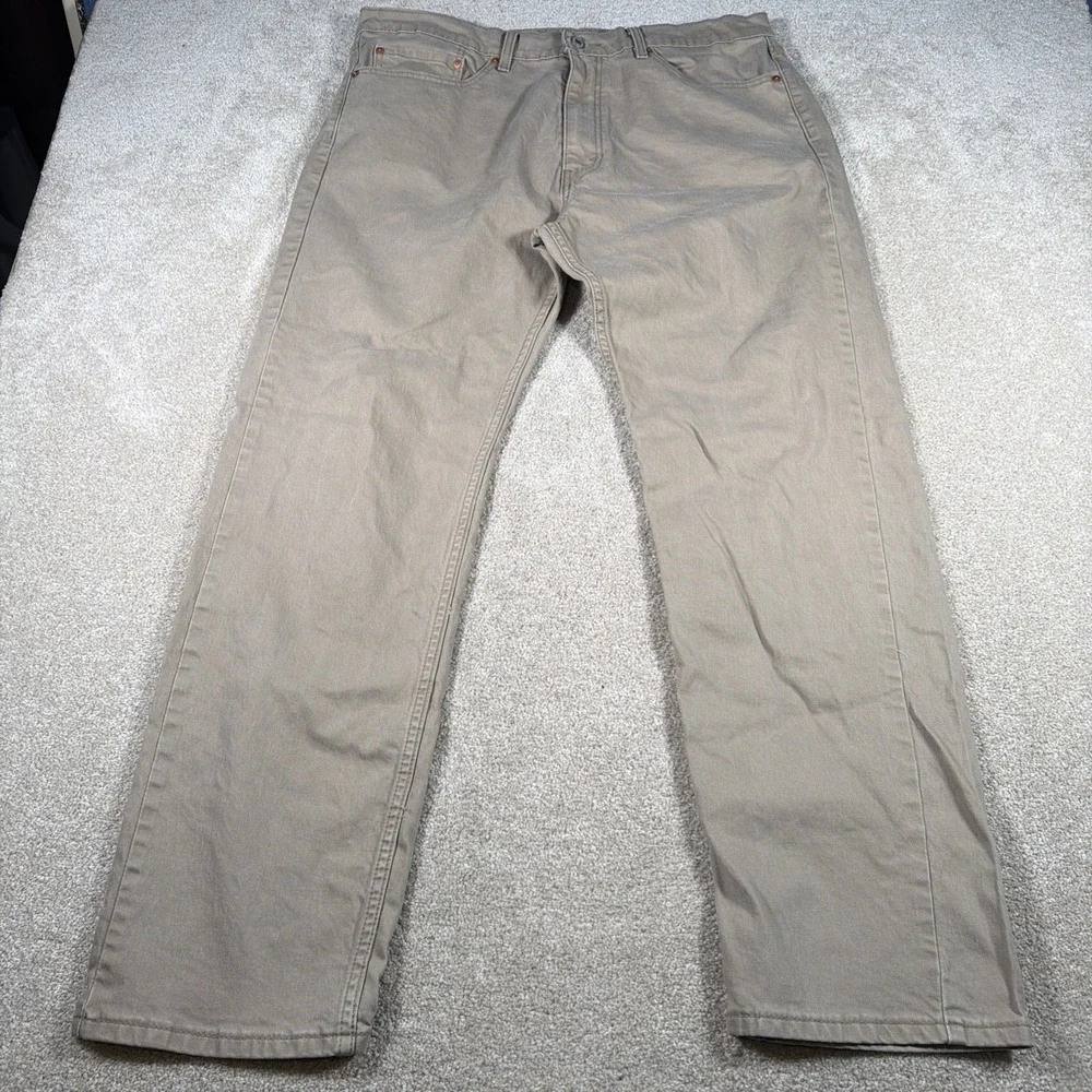 Levis Mens 505 Straight Leg Light Brown‎ Jeans 38 X 32 (FITS 37 X 31) Stretch